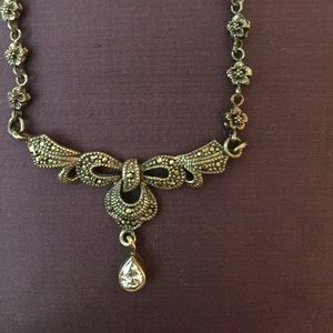 Marcasite .925 sterling silver 16” necklace